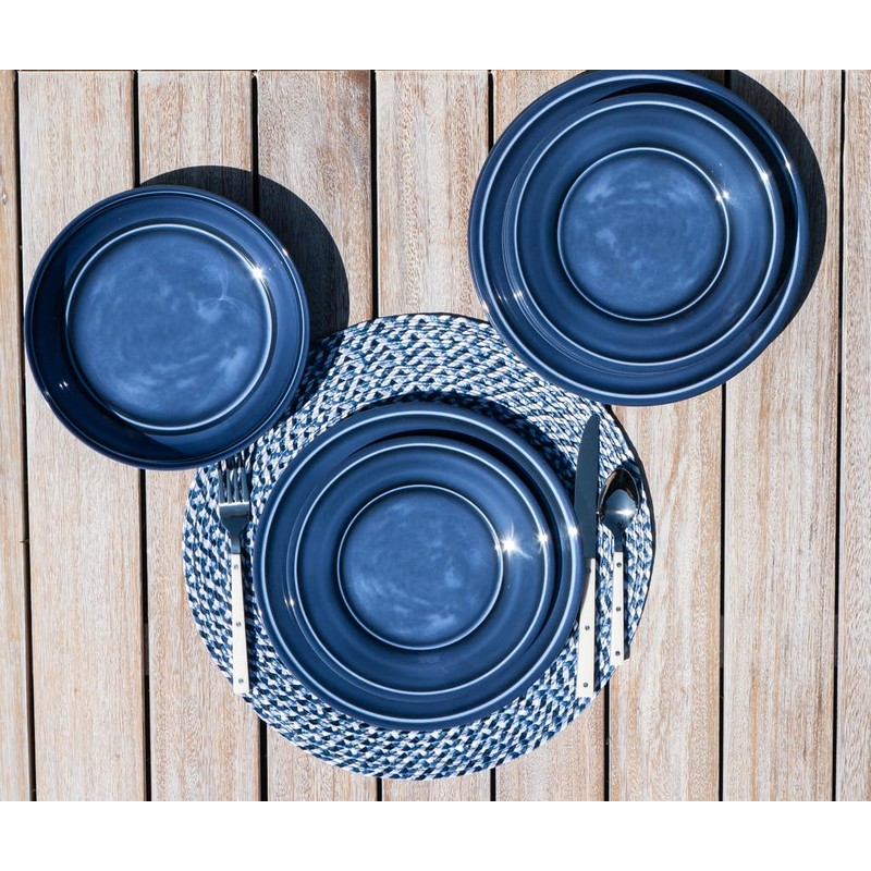 Abode Homewares Madison newWave Microwave Safe Premium Melamine Dinner Plate,
