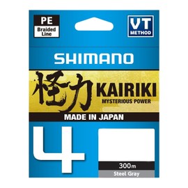 SHIMANO 4 Brins Kairiki 4 Steel Grey LDM64TE1013030S Weft 300 m Diameter 0.13 mm R.7.4 kg