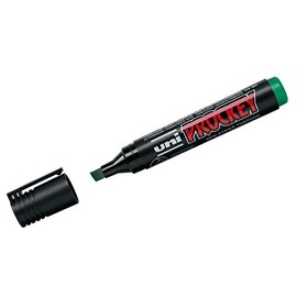 Mitsubishi Uni Prockey 159063 Marker, Chisel Tip, 6 mm, Green