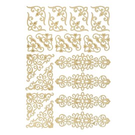 Ideen mit Herz 3-D Sticker Deluxe Easter & Spring Raised Stickers Ideal for Easter Decoration & Easter Card Making Sheet Size: 21 x 30 cm (Ornamental Elements | Gold)