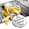 Funny Banana Keychain I'm Bananas About You Keychain Banana Lover