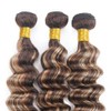 P4613 Bundle Highlight Deep Wave Human Hair Bundles 613 Ombre