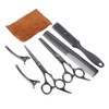 8pcs Haircut Scissors Comb Clip Bangs Thinning Combs Stainless Steel