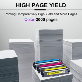 TN221 TN-221 Higher-Yield Compatible Toner Cartridge for Brother TN 221 for HL-3140CW HL-3170CDW HL-3180CDW MFC-9130CW MFC-9330CDW Printer (3-Pack,1C+1M+1Y)
