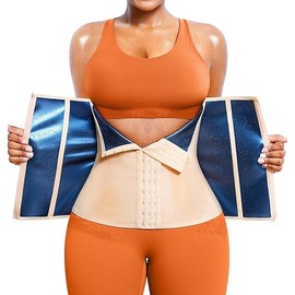 TrainingGirl Waist Trainer for Women Lower Belly Waist Trimmer Corset Tummy Wrap Workout Sweat Belt Band Sports Sauna Suit