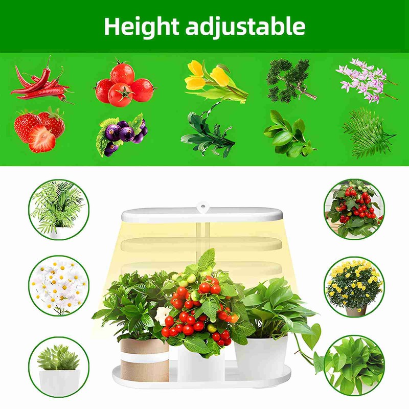 Small Tabletop Plant Light 10W 4 Brightness Adjustments Full Spectrum