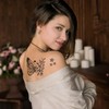 10 Blätter Temporäre Tattoos,Schwarz Schmetterling Temporäre Tätowierung,Wasserdicht Klebetattoos Erwachsene,Temporary Tattoo