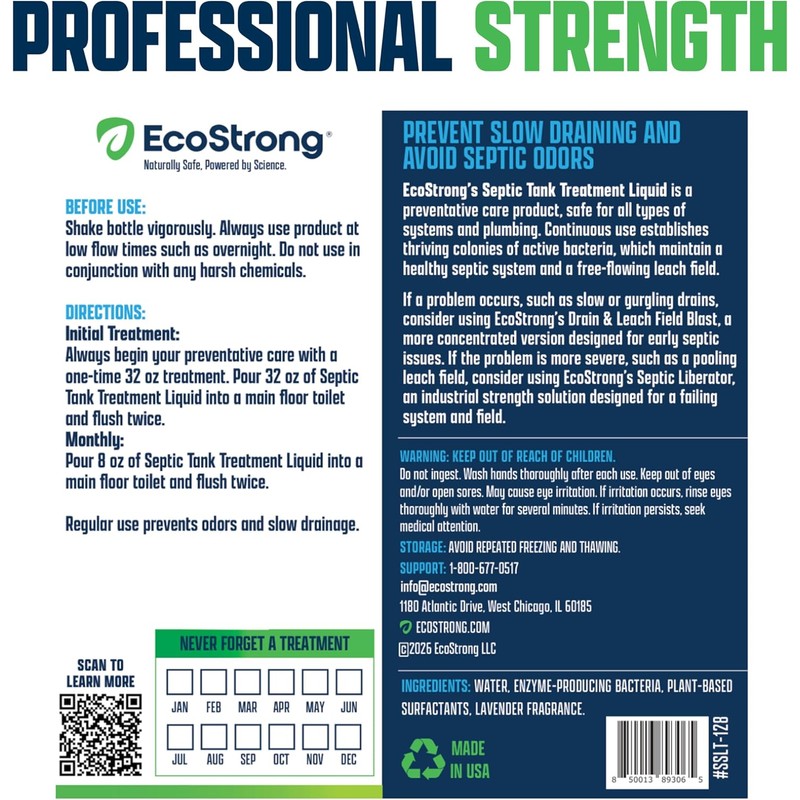 Eco Strong Septic Tank Treatment -1 Gallon Professional Grade Liquid