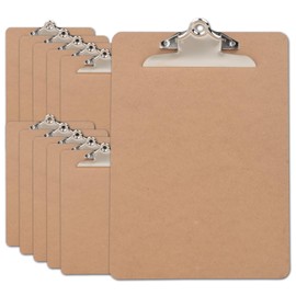 Juvealoe Wood Clipboard, Letter Size 8.5 x 11 Clip Board with Heavy Duty Butterfly Clip, 9 x 12.5 in, Suitable for Classroom, Students, Kid, Office Supply & School Supply(Pack of 10)