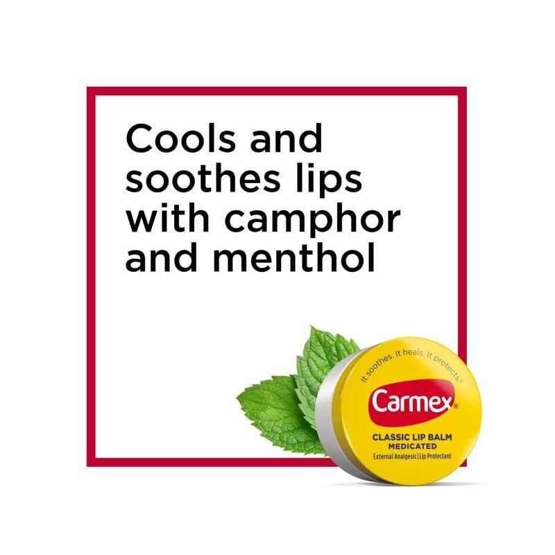 Carmex Bálsamo labial clásico medicado, 0.25 oz (paquete de 2)