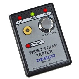 DESCO - ASK-29963 19240 Wrist Strap Tester 9VDC Power Supply, 800 Kilohms-10 Megohms Resistance Range, for Use with Single Wire Wrist Straps