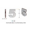 BUILDINGSIGNS.COM Apartment Number 5B Sign/Mailbox Number Sign, (Silver,3D,...