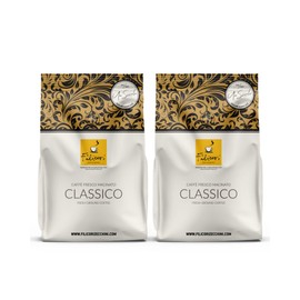 Nakato Filicori Zecchini Classico Regular Coffee (Powder), 6.3 oz (180 g), Set of 2 (Rich Taste, Medium Fine Grind), 1919 Italy, Established in 1919