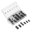 Vacuum Hat Plug Assortment Kit Box Black 80 Pieces for