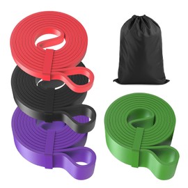 Ligas de Resistencia, 4PCS Bandas de Resistencia para Ejercicio, Correas de Yoga Elásticas, Bandas Elasticas con Bolsa de Transporte, para Fitness y Entrenamiento