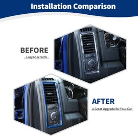RT-TCZ para RAM Air AC Vents recortar Cover Frame Azul para Dodge RAM 2010-2017 Accesorios interiores azules 2 piezas