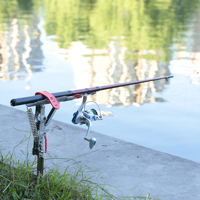 Lixada Automatic Spring Fishing Rod Holder, 1/2 Pack, Stainless Steel