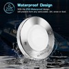 UCINNOVATE 4Pcs 3.15”Round LED Marine Light with sliver housing, Navigation