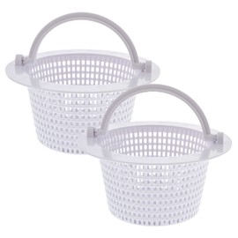 U.S. Pool Supply U.S. Pool Supply Above Ground Pool Thru-Wall Skimmer Baskets with Handles, 2 Pack - Swimming Pool Replacement Baskets - Standard Small Thru-Wall Size - Skim Remove Debris, Cleanout Leaves, Clean Pool