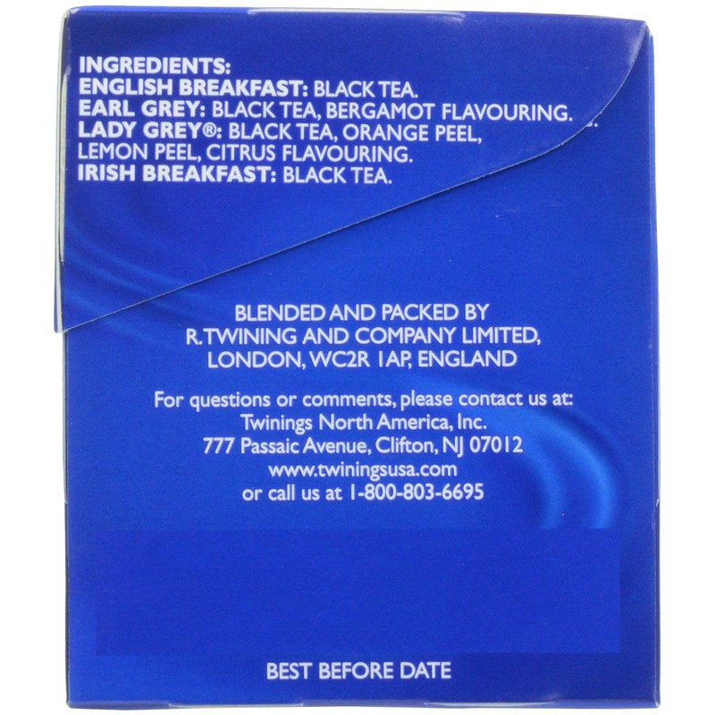 Twinings of London Black Tea Variety Pack with Four Flavors,