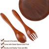 WOPPLXY Wooden Salad Bowl and Servers Set - 12CM 10CM