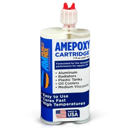 AM WORLDWIDE AMEPOXY High-Temperature Aluminum Radiator Repair Epoxy - 7oz Kit for Metal & Automotive Repairs Parts.