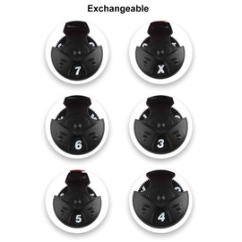 Andux Mesh Golf Hybrid Club Head Covers with Dial No. Tags 4Pcs Orange