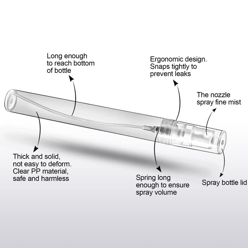 Teenitor Mini Spray Bottle, 20 Pack 10ml Perfume Bottle Empty,