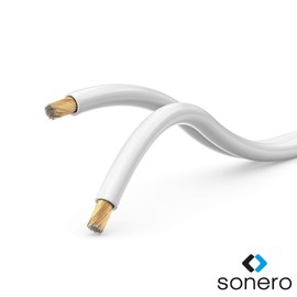 Sonero® 10 Metre 2 x 0.75 mm² CCA Speaker Cable/Box Cable, Colour: White
