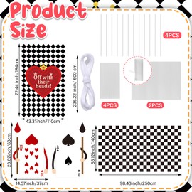 Wonderland Trunk or Treat Car Decoration Kit Halloween Wonderland Party Decorations Cardboard Stand Heart Shape Signs Backdrop for Halloween Car SUV Archway Door Garage Decor