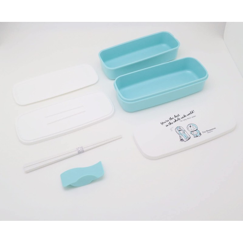 OSK PW-28K Doraemon Lunch Box, 2-Tier (with Partitions), Made in