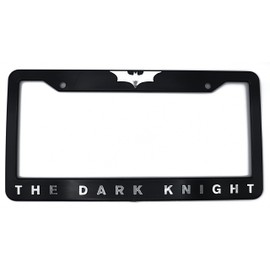 LP Frameworks The Dark Knight 3D Raised License Plate Frame | 1 Pack Car License Plate Cover | Universal US Car Black License Plate Holder | Auto Accessories (Car, Truck and SUV) (Chrome)