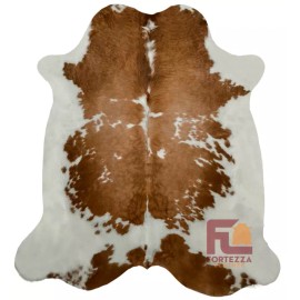 Fortezzaoutlet Cowhide Rug Chromatic Brown and White | Premium Quality | Large 6' x 8'
