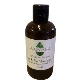 Cold & Flu Massage Oil 125ml with Eucalyptus, Peppermint & Lemon