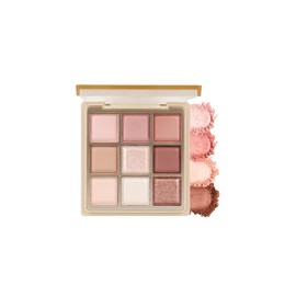 KIADZIE Eyeshadow Palette, 9 Colors, Eye Makeup, Matte, Glitter, Pearl, Cosmetics, Eye Shadow Palette, Natural Color, For Daily Makeup, Pink (01-Milky Move)