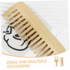 WOONEKY 2pcs Wooden Wide Tooth Comb Set for Men Gentle
