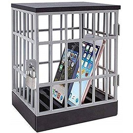 Mobile Phone Jail Cell Phones Prison Lock Up Safe Smartphone Stand Holders Classroom Home Table Office Storage Gadget -Family Time, Party Fun Novelty Gift Idea