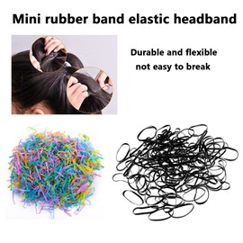 Pack of 1000 Hair Bobbles Multicoloured Mini Elastic Hair Bands for Soft Elastic Bands for Children's Hair, Children Girls Women's Braids, Wedding, Hairstyle and More