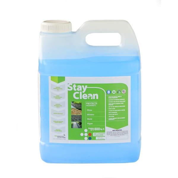 Stay Clean Moss-Mold-Algae-Mildew Prevention 2 Gallon Ready to Use Jug (2 Gallon)
