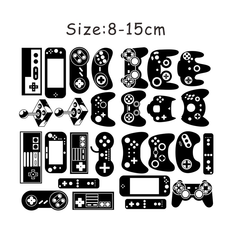 Game Controller Wall Decals- Kids Room Game Art Wall Decals,