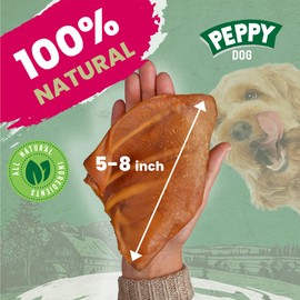 Healthy Pig Ears | Natural Dog Treats | Rawhide Alternative Pigs Ears for Dogs | Single Ingredient Pig Ears Dogs Chews | Gnaws Pig Ears Chews | Healthy Treats for All Dogs (15 Count (Pack of 1))