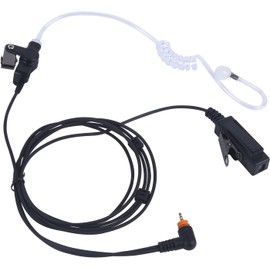 WODASEN 2.5MM 1-Pin Acoustic Coil Tube Earpiece Two-Way-Radio Walkie Talkie Headset with Mic Ear Piece for SL300 TLK-100 TLK-110 SL3500e SL7550e SL8550 SL1600 SL2600 SL4000 SL500 (Acoustic-Tube-01)
