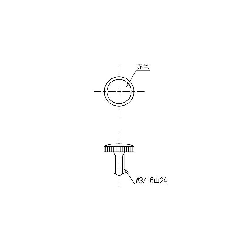 TOTO THY423HR Red Color Machine Screw for Handle