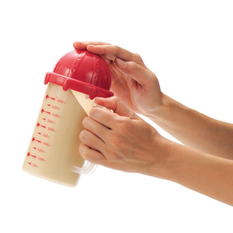 Pearl Metal D-501 De-501 Fluffing Powder Shaker, Red 23.7 fl