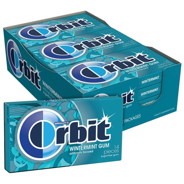 Orbit Wintermint Sugarfree Gum, 12 Pack
