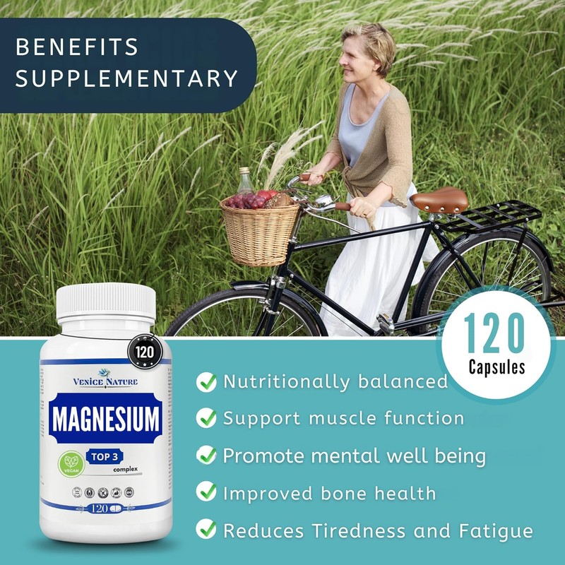 Magnesium 3-in-1 Complex 400mg of Elemental