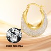 SayovatBek 14K Gold Plated 23–25mm Lightweight Mesh Hoop Earrings for