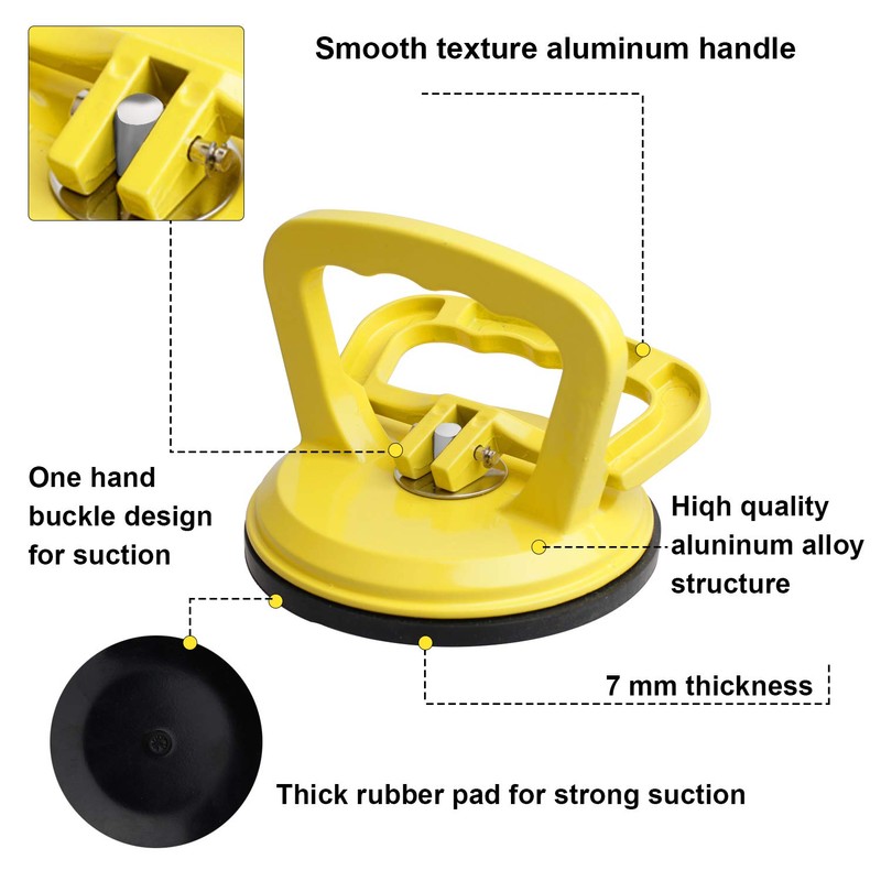 FCHO Glass Suction Cup Heavy Duty Aluminum Vacuum Plate Puller