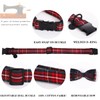 DOGWONG Red Dog Collar with Bow Tie - Red Checked