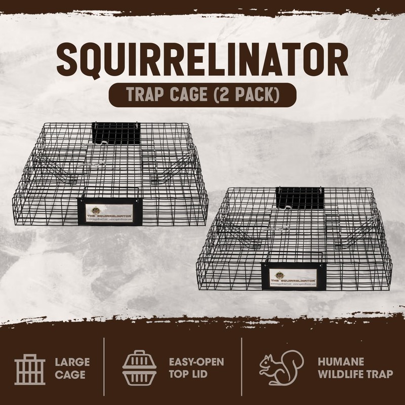 Rugged Ranch 2 Pack Squirrel Trap, Live Animal Catch &
